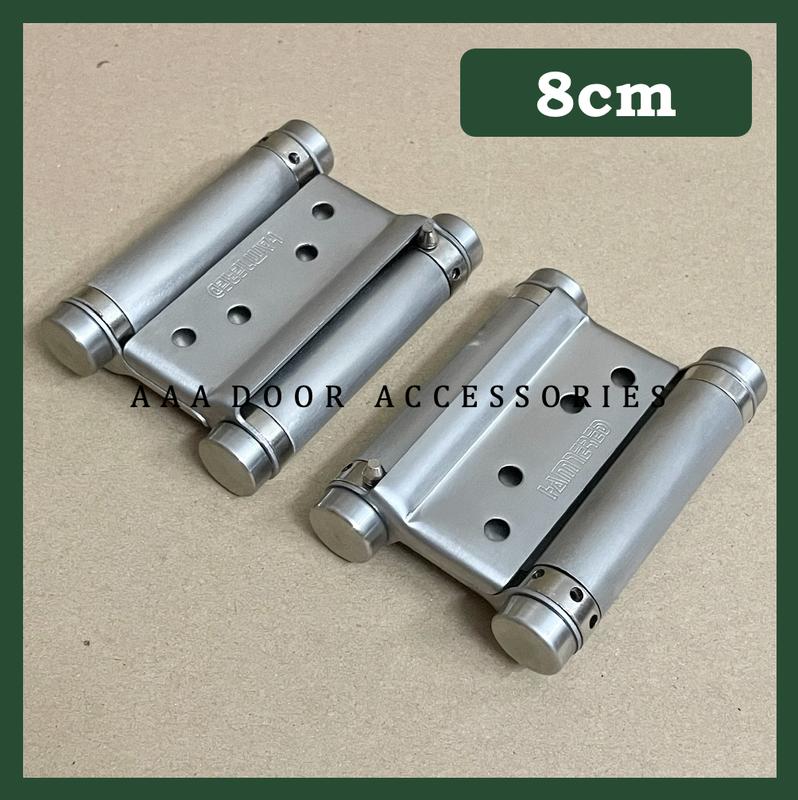 1 Cặp bản lề tự động 2 chiều INOX 304 cao cấp Hammered 3033 (dài 8cm/10cm) 4