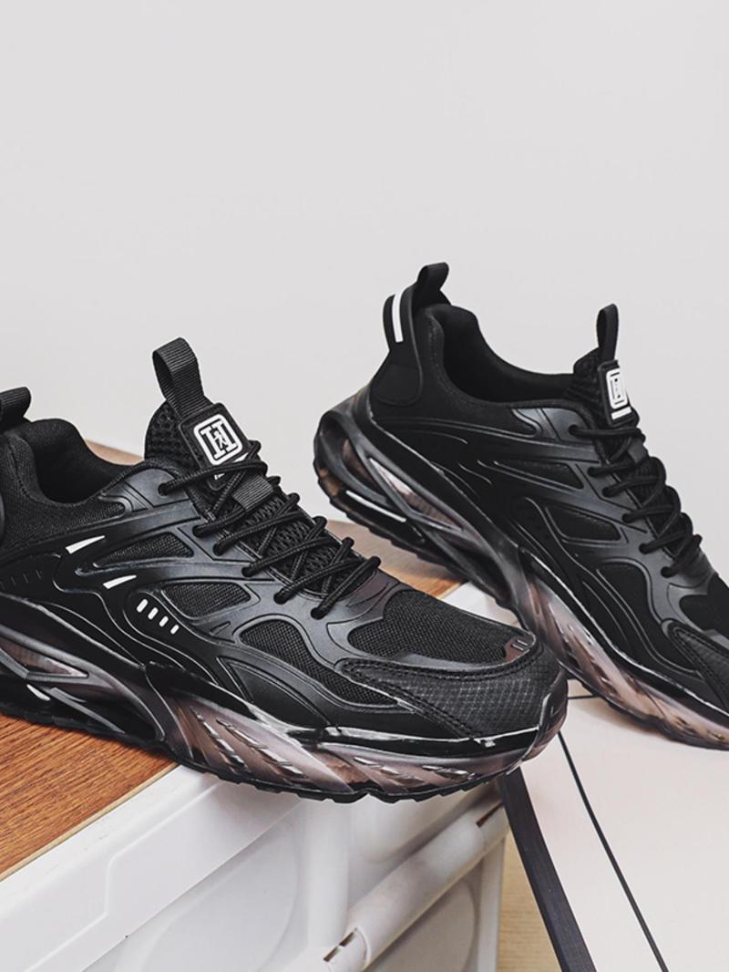 Product Introduction of Men's Fashionable Random Print Lace Up Sneakers, Casual Breathable Comfortable Sports Running Shoes, Male All-match Round Toe Shoes for Daily Wear 8