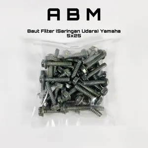 1 Pak isi 25 Pcs Baut Box Filter Yamaha 5x25 All Mio J M3 AEROX NMAX
