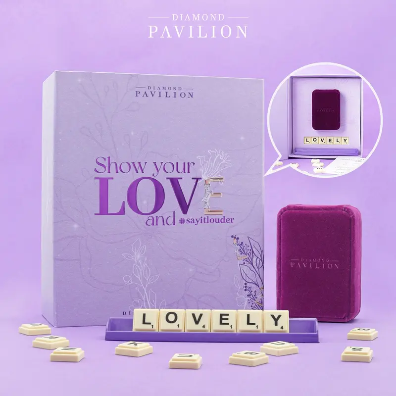 Diamond Pavilion Liontin Emas Batu Berlian Say It Colection R Gold Perhiasan 4