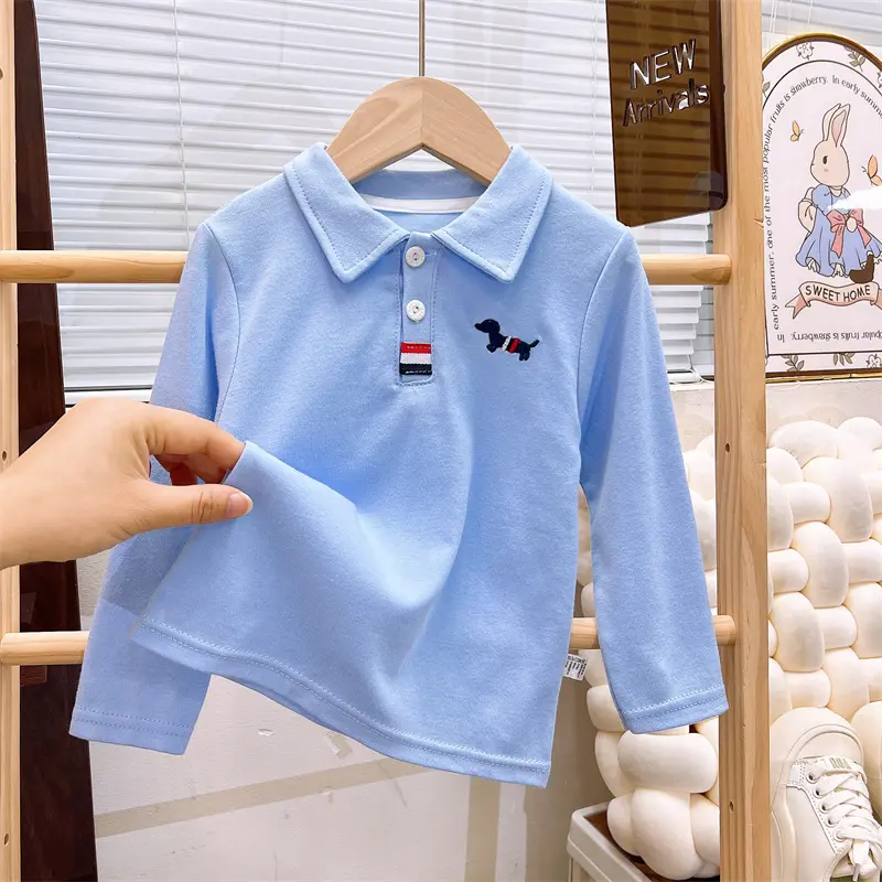 Babies' Long Sleeve T-shirt, Cotton Summer New Boys' Polo Shirt,