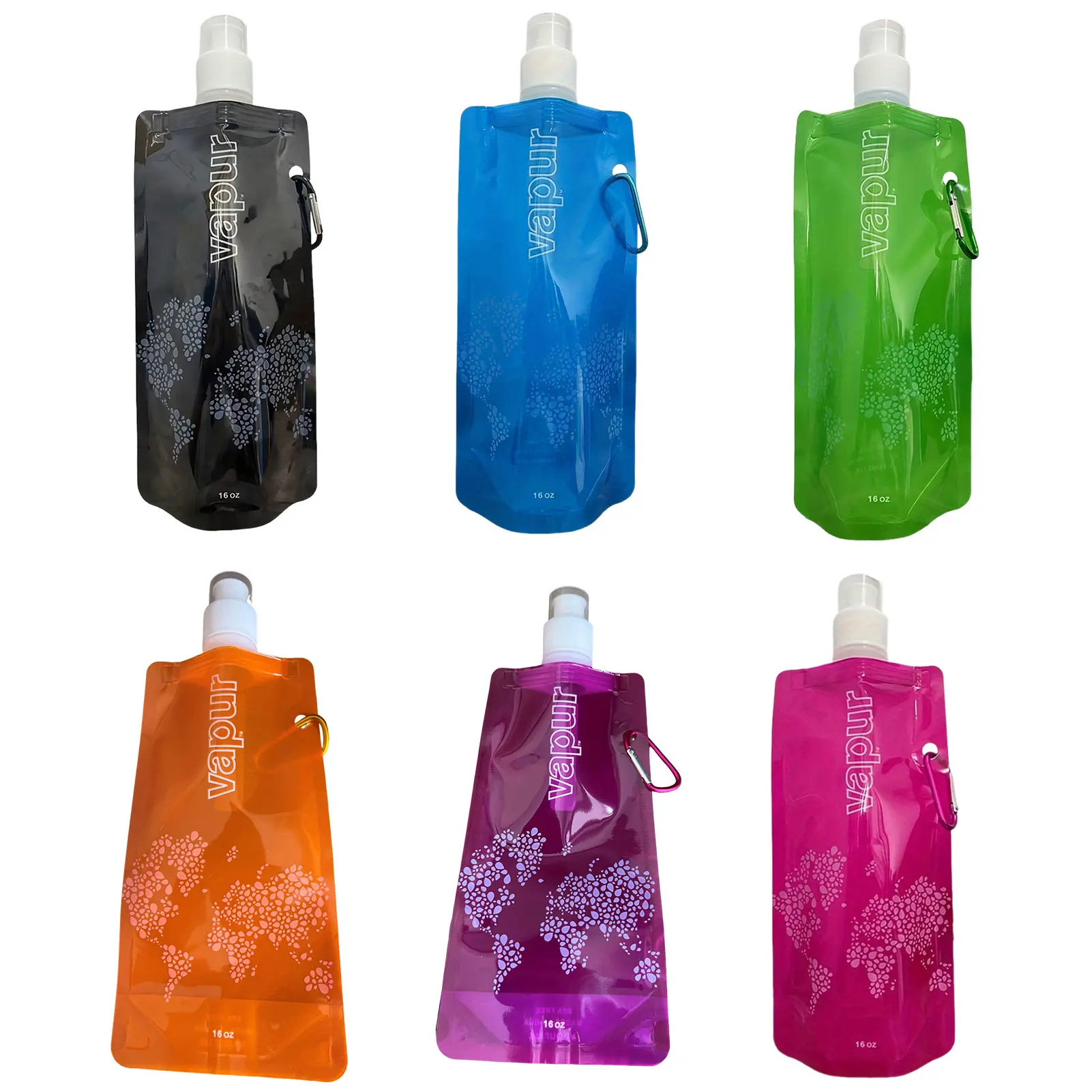 500ml Foldable Water Bag Soft Flask Bottle Portable Ultralight Water Bag PVC Drink Water Bottle for Outdoor Sport Running Camping Hiking