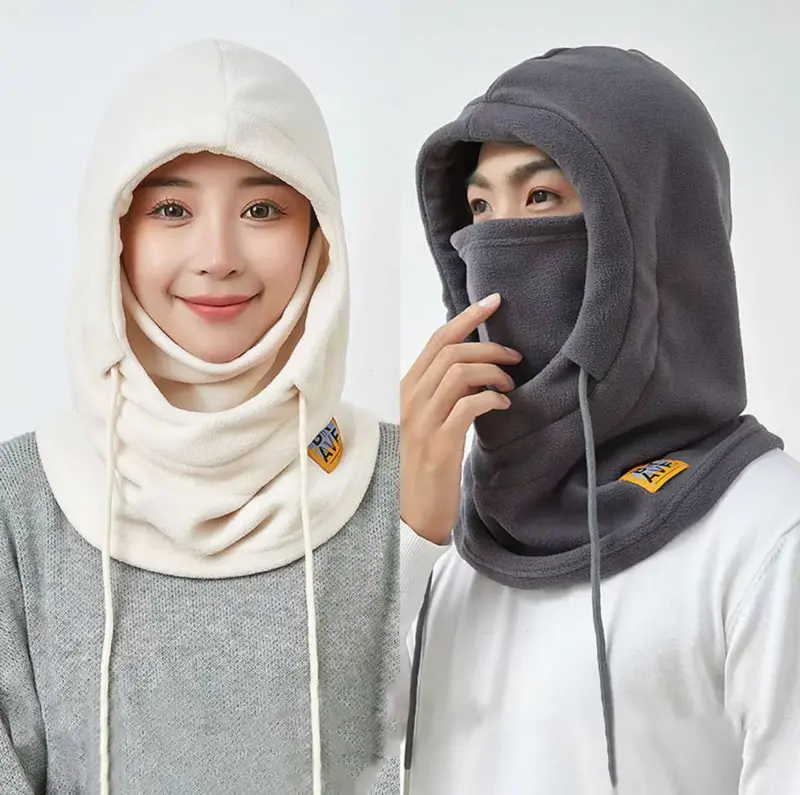 Mũ Trùm Đầu Mùa Đông Giữ Ấm cho phần Đầu Chất Vải Nì Ấm Áp Dày Dặn Nón và Bao tay vải Dù 8