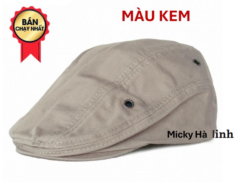 Mũ bê rê thời trang Mũ nồi nam Nón Beret có khóa chỉnh size Nghệ Sĩ thời trang Nón mỏ vịt - Mũ Nồi Nam A70-Màu Kem