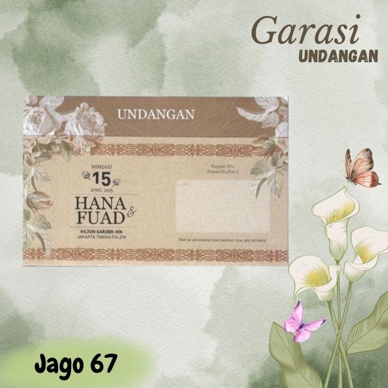 Undangan Pernikahan JAGO 67 Elegan Modern Paket Lengkap 100 PCS Gratis Label & Plastik - JanjiKita | Default