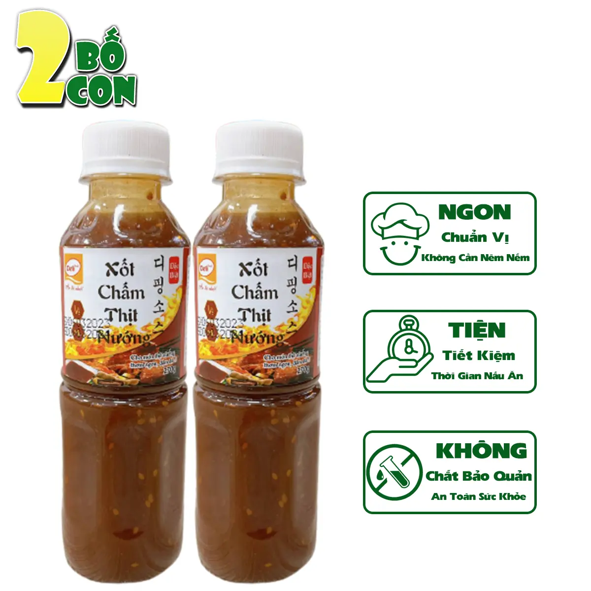 Combo 2 Chai Xốt Chấm Thịt Nướng DELI 270g - Gia Vị Chấm Hải Sản Và Món Nướng Nước Sốt Nước Sốt