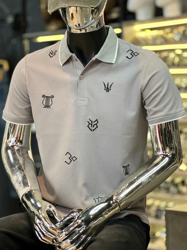 ÁO THUN POLO XÁM THÊU VIKING THREE CLTN T3524 Menswear Nhung 0