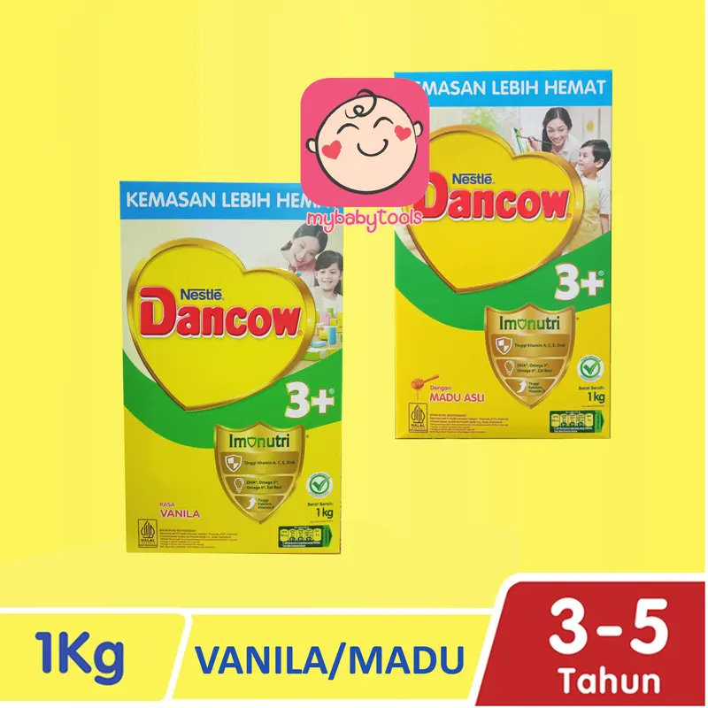 NESTLE DANCOW 1+ 3+ 5+ SUSU PERTUMBUHAN VANILA MADU 1-3 TAHUN 3-5 TAHUN 5-12 TAHUN BOX 1 KG 3