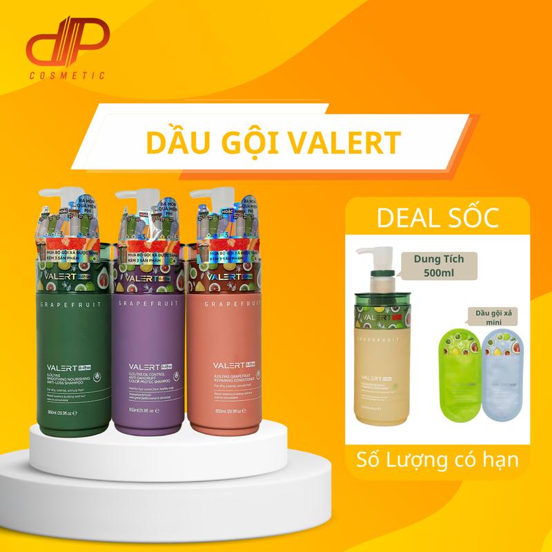 Dầu gội xả bưởi Valert Grapefruit Plus 850ml thơm suôn mượt tóc mẫu mới hàng chuẩn Gội Đầu