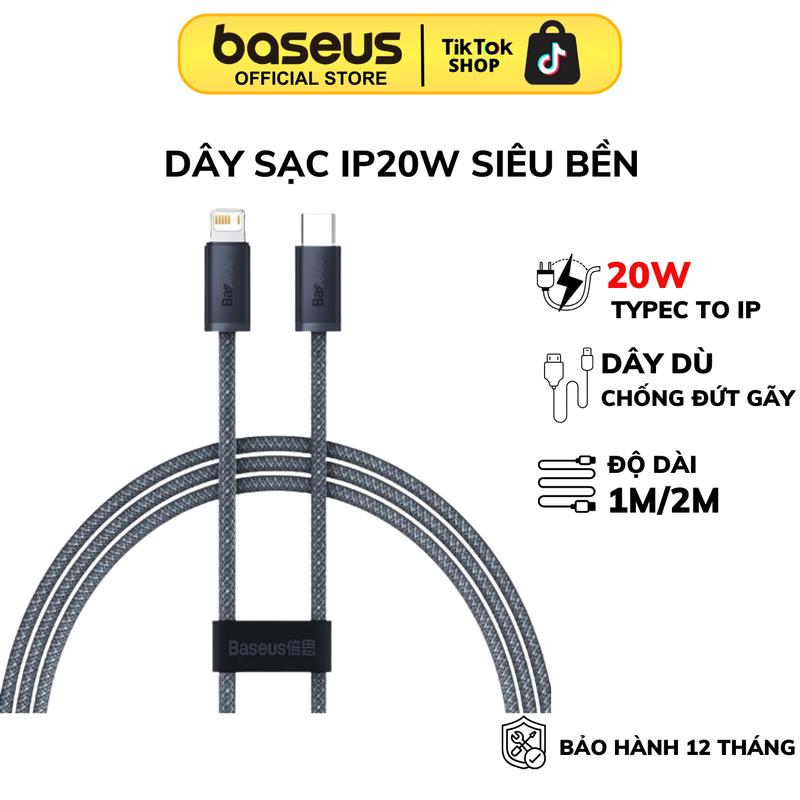Cáp sạc iPhone 20w Baseus Dynamic Dây bọc dù cao cấp chống đứt cho IP 11 12 13 14 pro max x Xr XS Max Sạc Điện Thoại Usb Bộ Sạc Nhanh