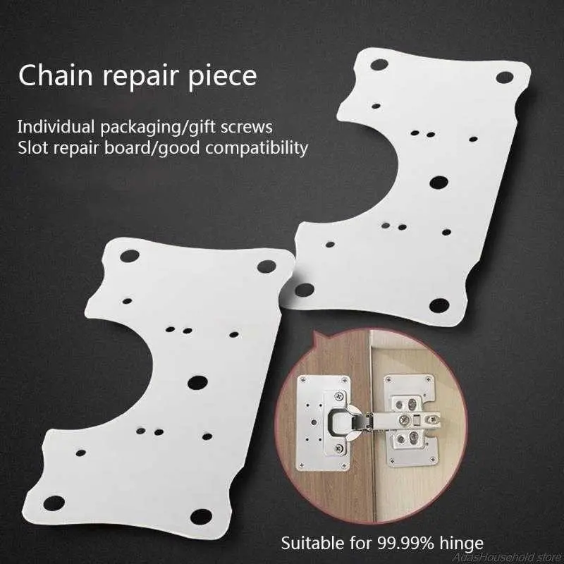 QRITY Plat Perbaikan Engsel Pintu Lemari Kabinet Hinge Repair Plate - Q43 l
