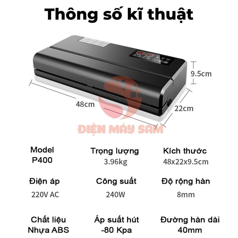 Máy Hút Chân Không P400 ShineYe Hút Tự Động Mọi Loại Túi Đóng Gói Tối Đa Lên Tới 10kg Gạo 7