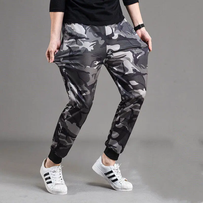 Autumn Trousers Men Stretch Camouflage Pant Casual Leg Fitting Sweatpants Loose Wear-resistant Trousers