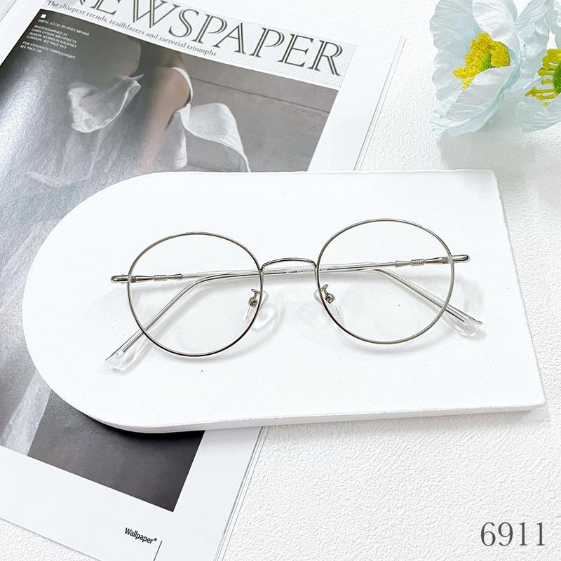 Gọng kính kim loại tròn nhỏ NO6911 kèm tròng cận