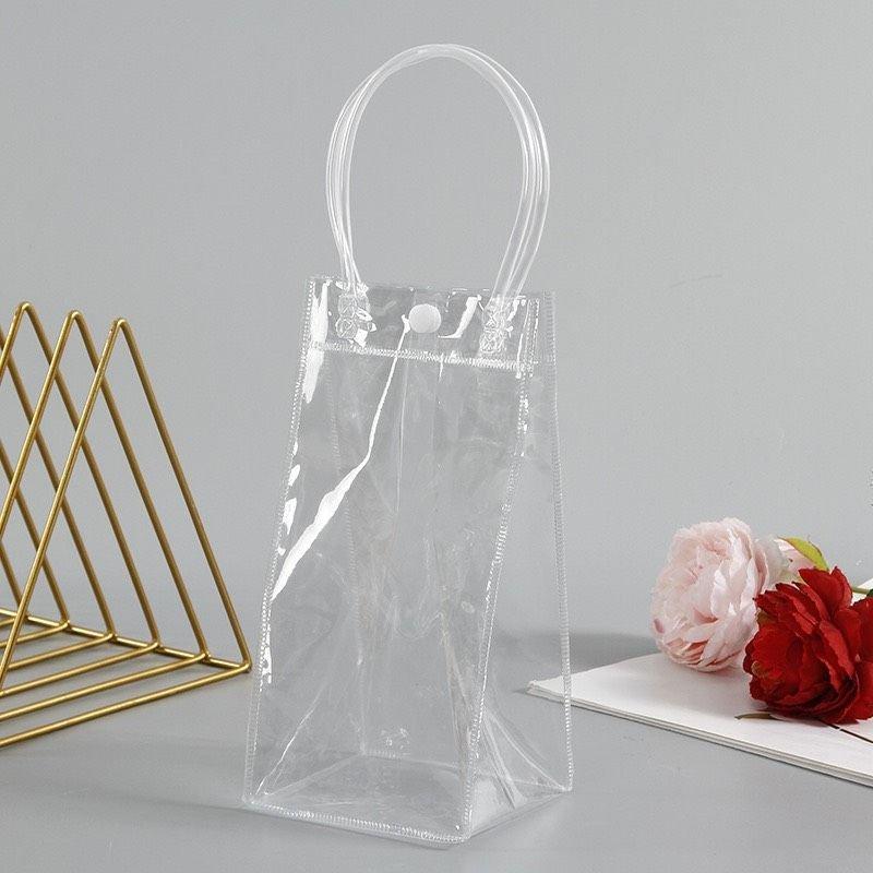 Túi đựng bình nước trong suốt kích thước 25x10x10cm làm từ nhựa PVC cao cấp