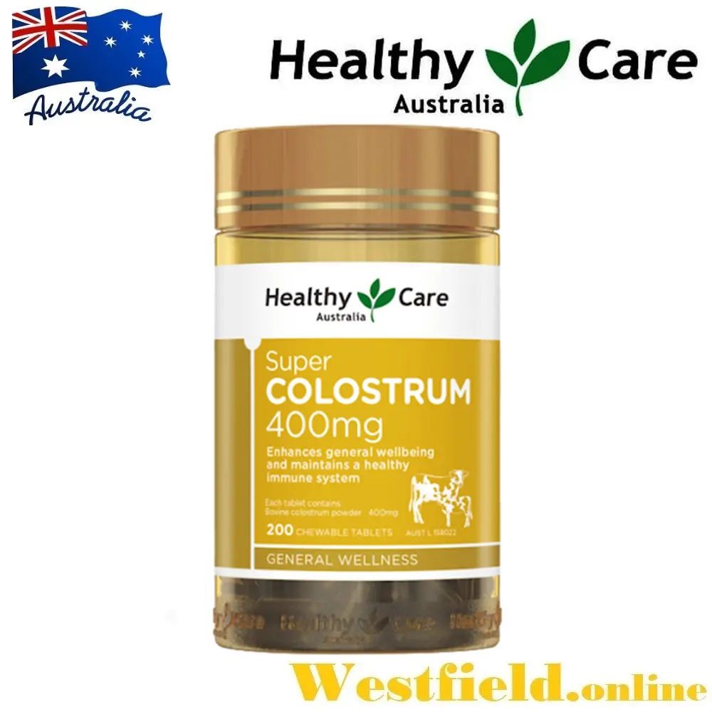 [Australia Import EXP 07/2026] Healthy Care Super Colostrum 400mg ( 200 Tablets )