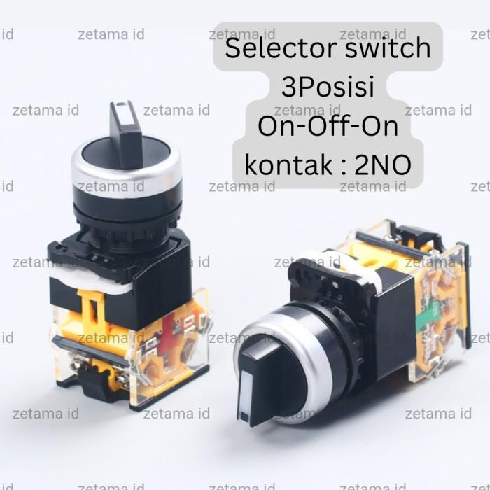Jual Selector Switch 3 Posisi 22mm On Off On LA38-20X/3 - Jakarta Barat ...