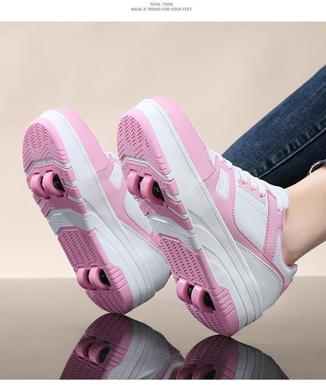 Product Introduction of Exclusive for Cross-Border Adult Heelys Women's Detachable Ultralight Children's Sports Board Shoes Boys Skate Shoes Factory Direct Sales 17