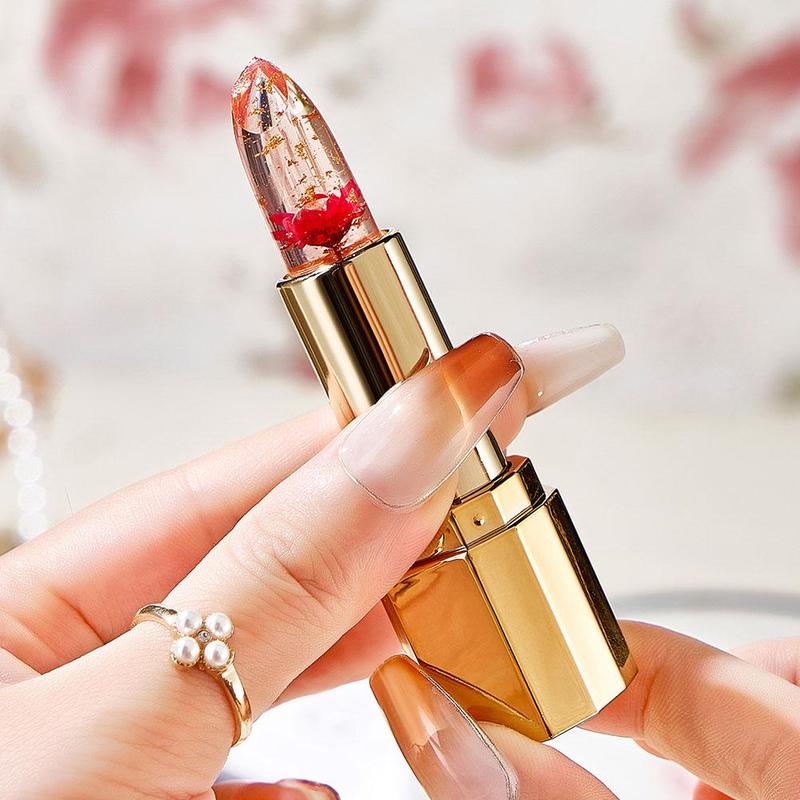 Product Introduction of New Temperature Change Moisturizing Lipstick 1pcs Lipstick Flower Jelly Color Changing Lipstick W4Y1 44
