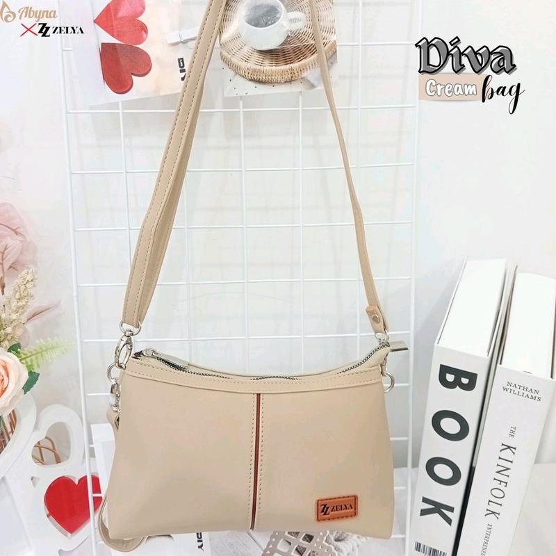 (ZELYA) DIVA BAG BY ZELYA, Tas Selempang 2in 1 bisa sling bag, hand bag tas selempang wanita simpel local  bag bags 2