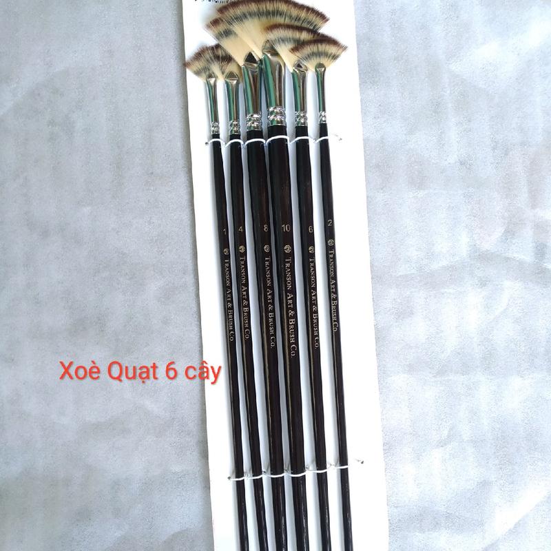 Bộ cọ vẽ đầu xoè quạt đủ size chất lượng tốt, hiệu Artpower 1