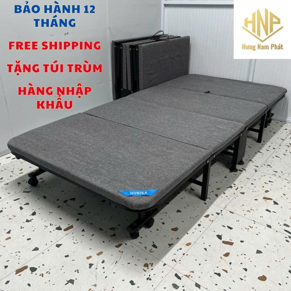 Giường Gấp Văn Phòng Hunika 4 Khúc Cao Cấp – Gọn Nhẹ, Chắc Chắn, Bảo Hành 12 Tháng