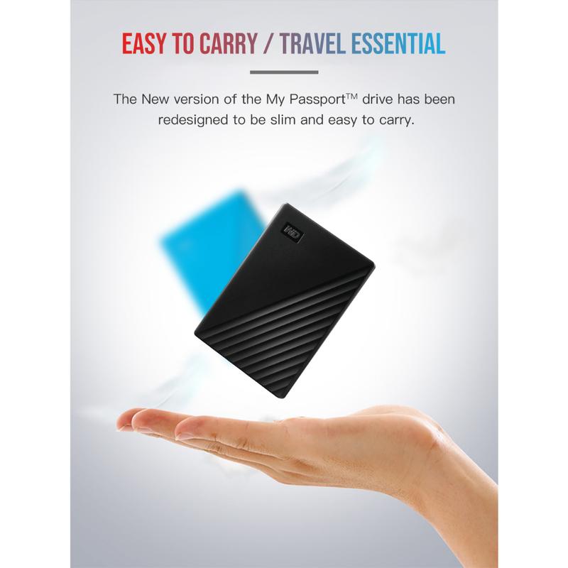 【LOCAL STOCK】Western Digital WD My Passport 1TB / 2TB / 4TB 2.5'' Portable HDD USB3.2 External Hard Drive Storage Komputer Komputer 5