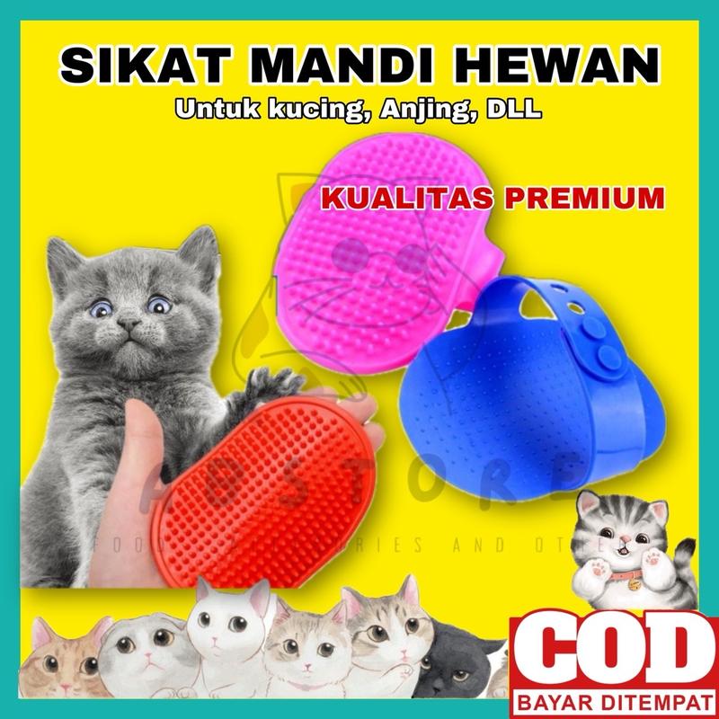 Sisir Sikat Bulu Mandi Kucing Anjing Kelinci Sisir Sikat Mandi Kucing Sikat Mandi Oval 0