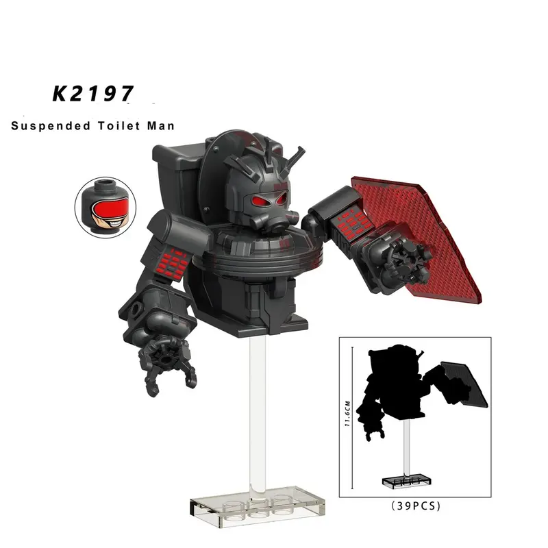 Khối xây dựng lắp ráp Skibidi toilet mô hình đồ chơi trẻ em minifigues TV man Camera man speaker man Titan 6