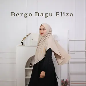 (M,L) Bergo Dagu Eliza by Risaniq - Bergo Jersey Antem (Anti Tembem) Cantik- Jilbab Instan Muslim Standar dan Syari- Jilbab Instant ala Malay