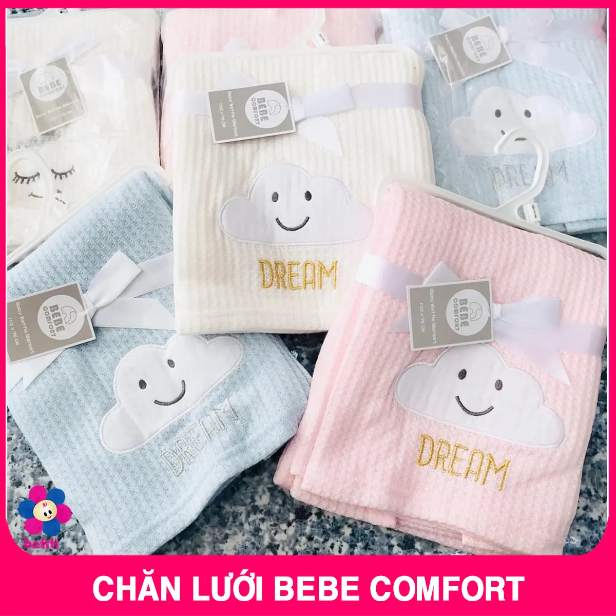 Chăn Lưới Bebe Comfort Thoáng Khí Kích Thước 102x76cm Cho Bé