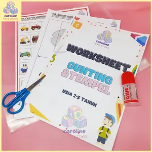 Aktivitas Gunting Tempel Anak Pra TK 2 3 4 5 Tahun Free Gunting dan Lem