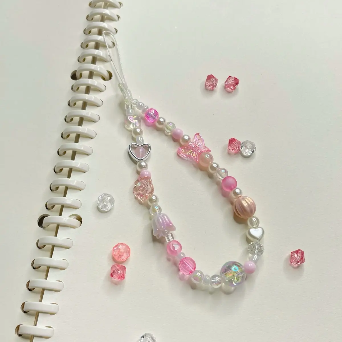 Phone Strap | Gantungan Hp Manik Bisa Custom Nama dan Request Warna Plastik Telepon Ponsel