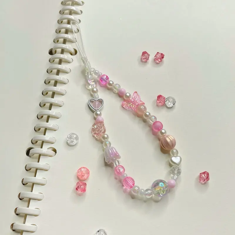 Phone Strap | Gantungan Hp Manik Bisa Custom Nama dan Request Warna Plastik Telepon Ponsel 0