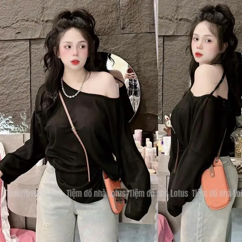 HANACLOHTING_01  Áo thun giấy 2 màu đan dây (không kèm áo quay) mẫu mới HANA CLOTHING 01 1