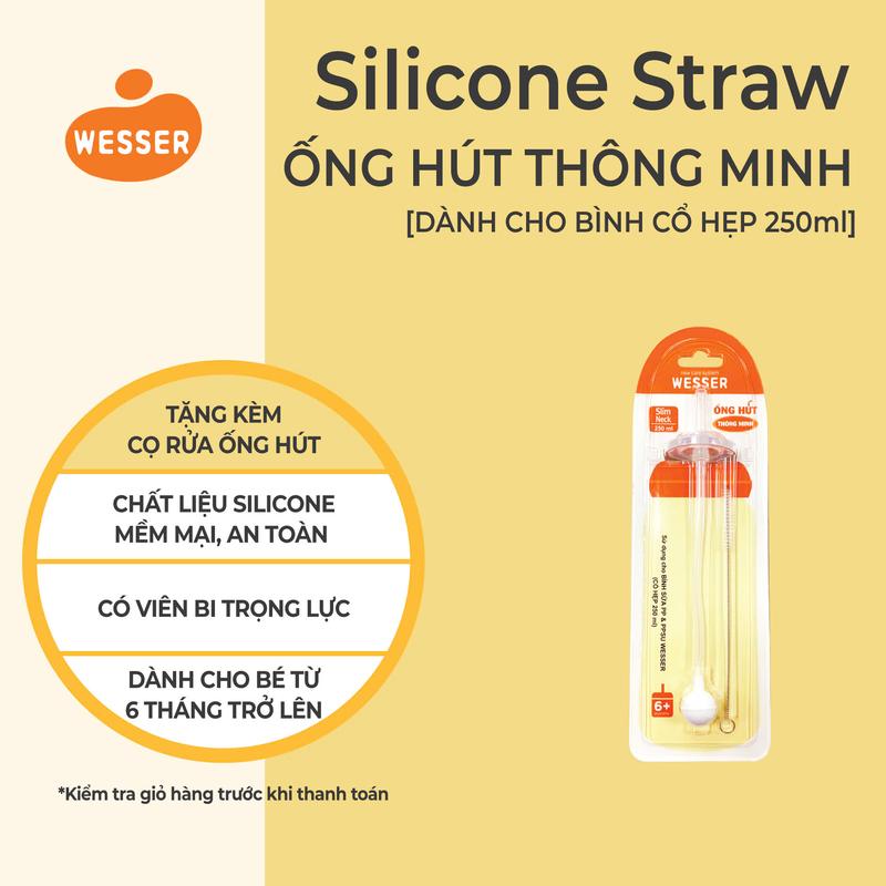 Ống Hút Thay Thế Thông Minh Wesser - CỔ HẸP - Tiện dụng cho bé 2