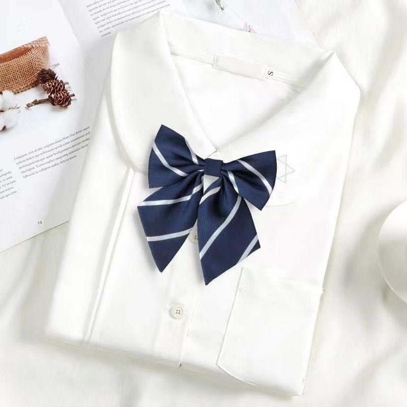 Product Introduction of Blue Tie DK Shirt Men's Casual Formal Lazy No-Knot Easy Pull College Style Bow Tie Women's Decoration 3