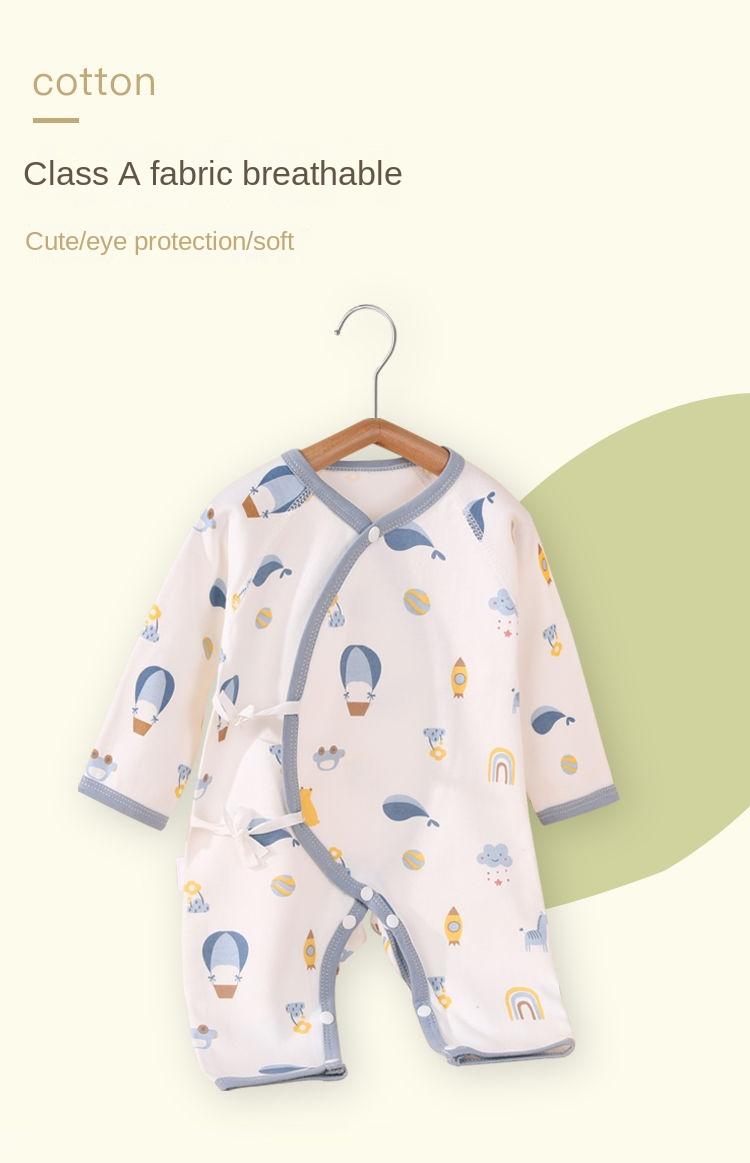 Product Introduction of Newborn Clothes Baby Romper Thin Spring and Autumn Pure Cotton Long Sleeve Baby Pajamas 9