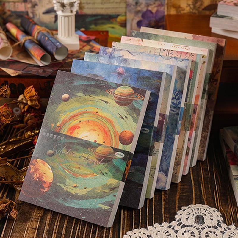 Random Pattern Vintage Material Paper, 100pcs/pack Aesthetic - TikTok Shop