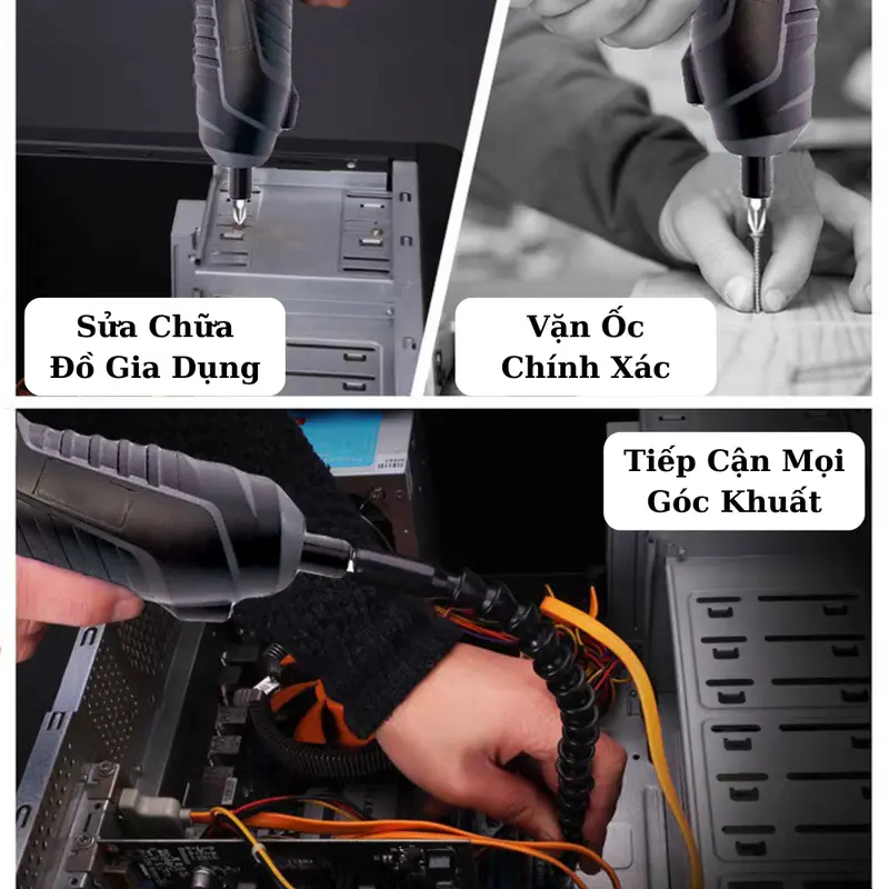 Bộ Khoan Vít Điện Cầm Tay 47 Chi Tiết Gập xoay 180 độ linh hoạt Pin tích điện mạnh mẽ - Đa Năng, Hỗ Trợ Tối Ưu Mọi Công Việc 6