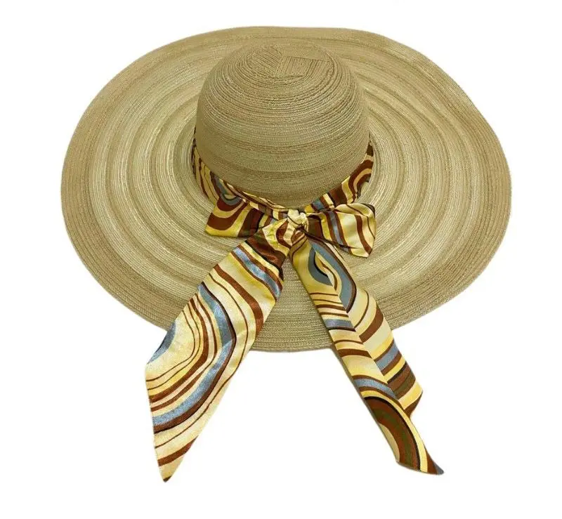 TOPI PANTAI WANITA FLOOPY PANAMA HAT RIBBON PREMIUM 4