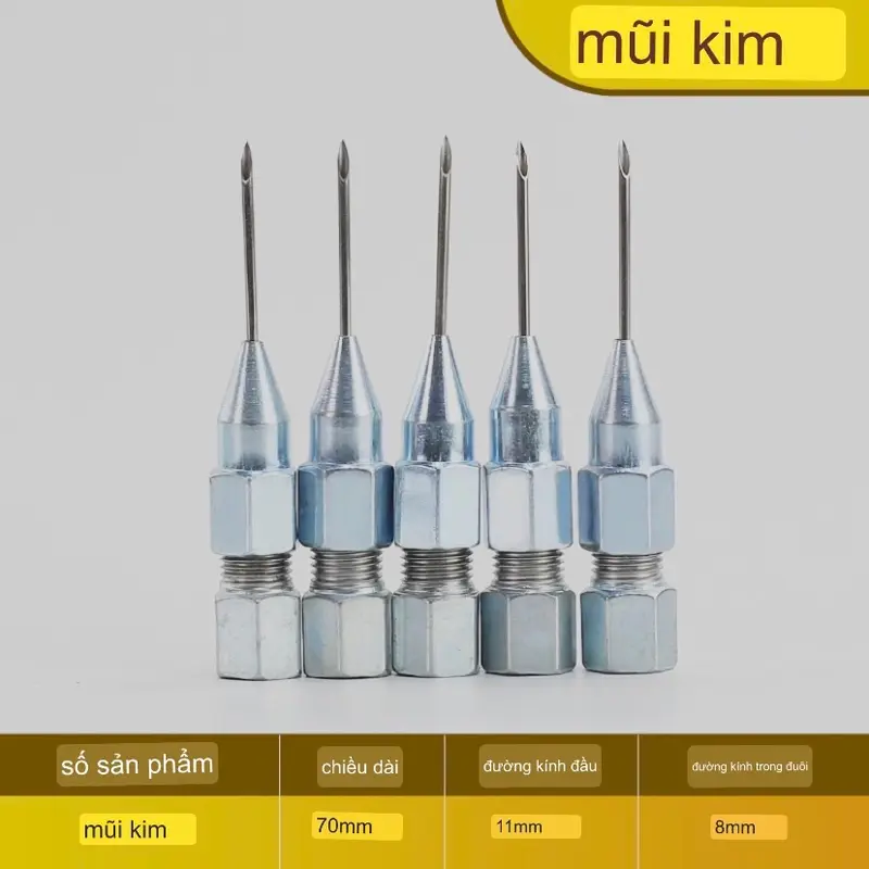 Đầu Kim Bơm Mỡ Bò - Kim Bơm Mỡ Bò Dụng Cụ Bơm Mỡ Bò Cầm Tay Cho Bạc Đạn, Ổ Bi Cho Xe Cơ Giới 1