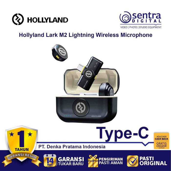 Gambar Hollyland Lark M2 Duo Type C Wireless Microphone for Android dari Sentra Digital Kota Surabaya Tokopedia