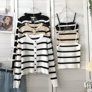 xFashion.ID - Setelan Cardigan & Inner-Tanktop 2IN1 / One Set / Panjang Wanita Atasan Celana