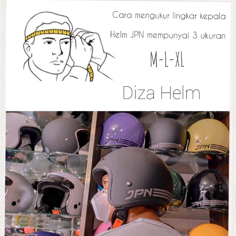 Helm Bogo JPN Abu lava Metalic Kaca Cembung 9
