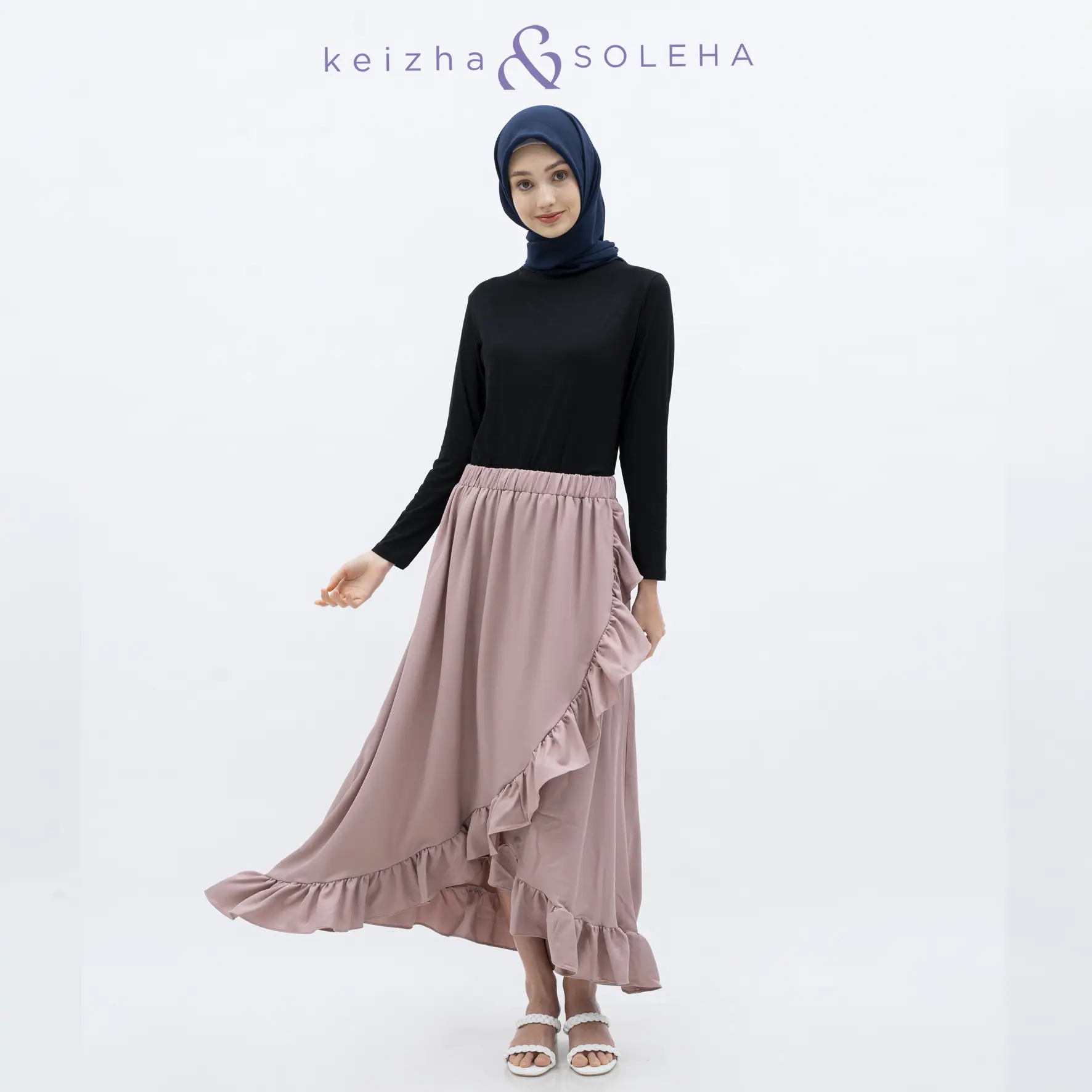 KEIZHA & SOLEHA Wrinkly Rok - Skirt Maxi Bawahan Wanita