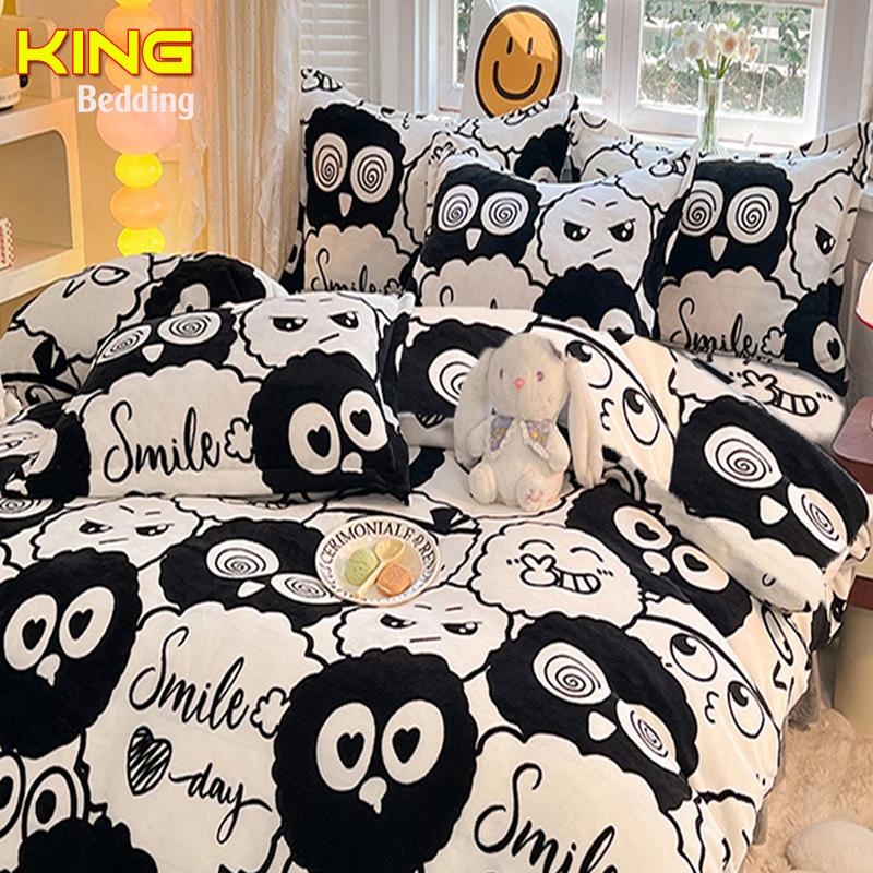 Combo Bộ Vỏ Chăn Ga Gối 4 Món, 3 Món m2/m4/m6/m8/2m2 Cotton Poly 4 Mùa, Ga Giường Cute - KingHome