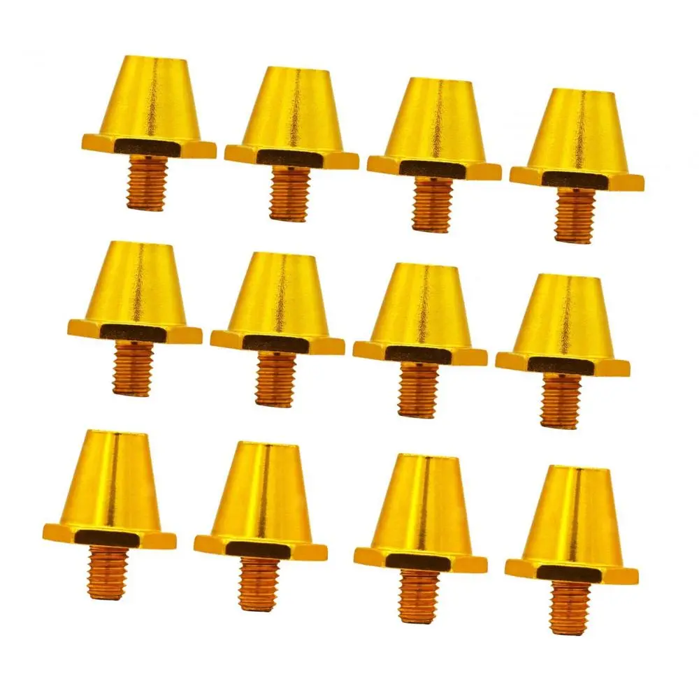 12Pcs Football Shoe Spikes Rugby Shoes Studs Comfortable M5 Threaded Track Spikes for Training Sports Indoor Outdoor Competition
