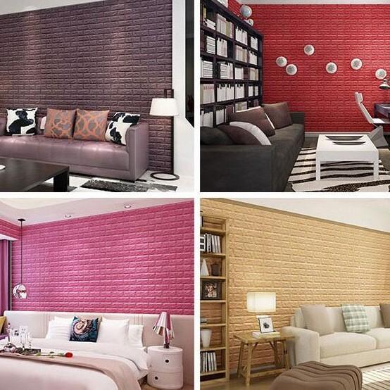 Product Introduction of [Kho sỉ] COMBO 10 MIẾNG XỐP DÁN TƯỜNG 3D LOẠI 3 mm và 4 mm KHỔ 70X77 CÁCH ÂM CÁCH NHIỆT CHỐNG ẨM - Hunghome 21