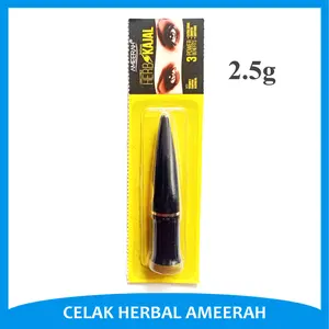 Celak Mata Stik Kajal Ameerah 1,5g dan 2,5g dengan Vitamin E dan Almond Oil untuk Santri Muslimah Asli Arab